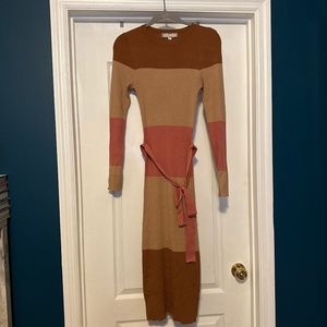 Striped sweater dress